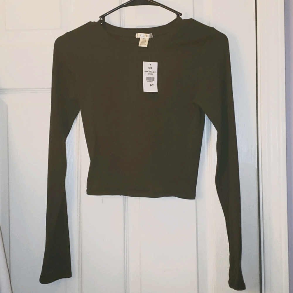 Army Green Crop Top
